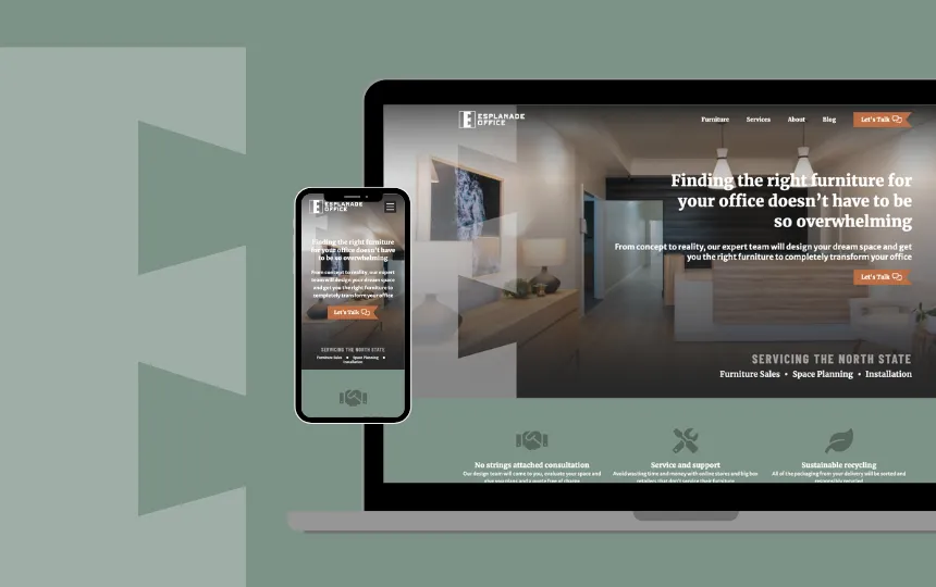 Esplanade Office website redesign by Revision Road